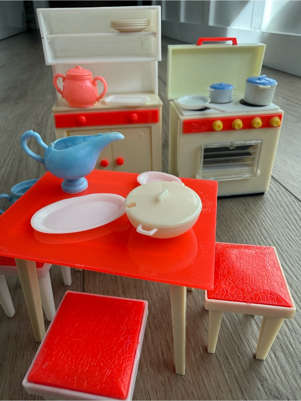 Vintage Romanian Miniature Toy Kitchen Playset and Accessories